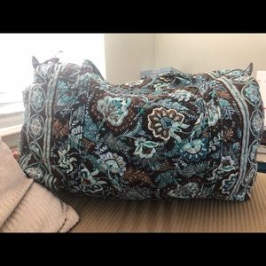 Java Blue Vera Bradley Large Duffel travel bag
